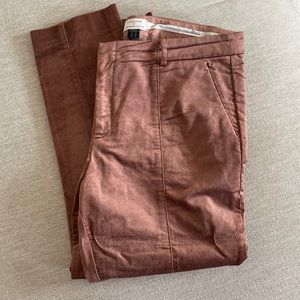 Anthropologie velvet style pants size 14